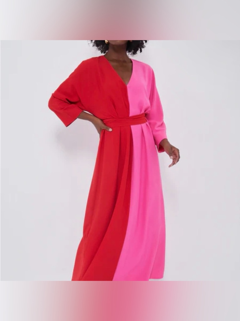 Tuckernuck x India Hicks Caftan. Pink & Red. Size Medium.